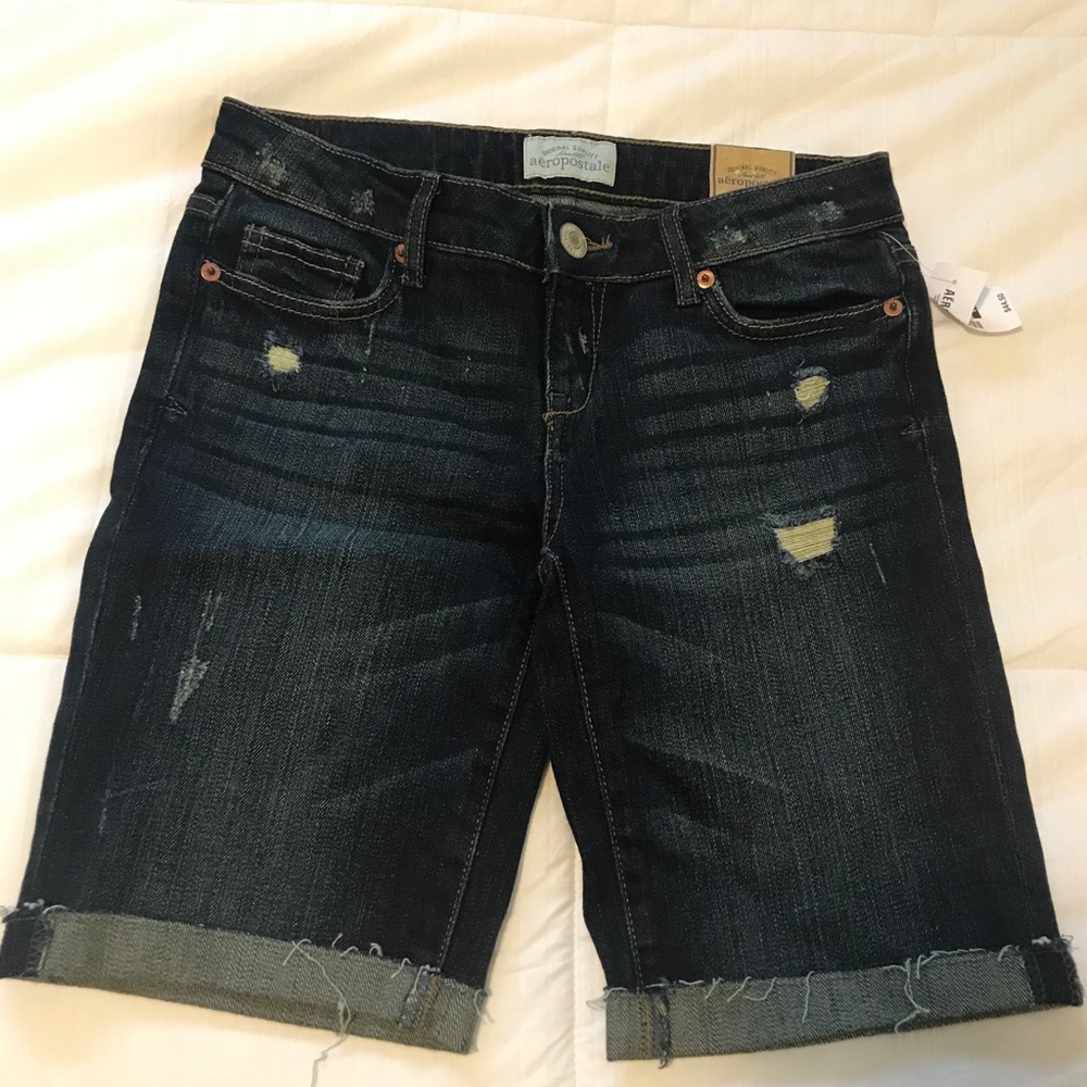 Aeropostale dark blue jean shorts